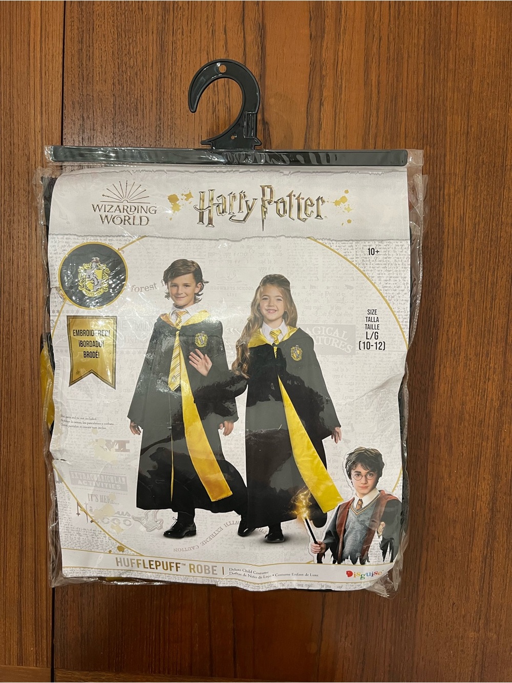 Harry Potter Hufflepuff Deluxe Kids Robe Costume L 10-12 + Tie